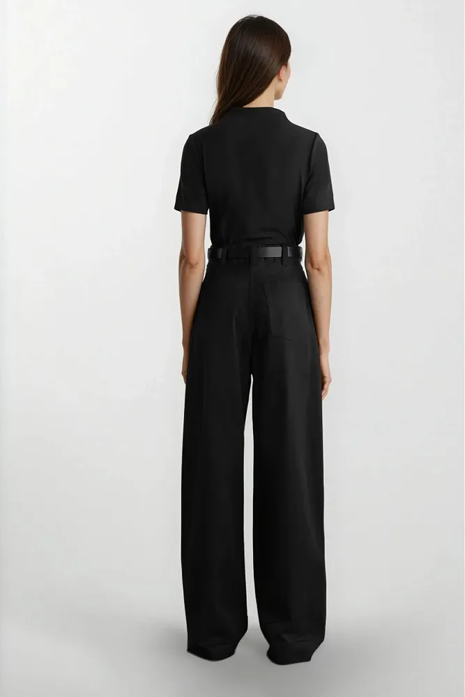 Широкие хлопковые брюки COS