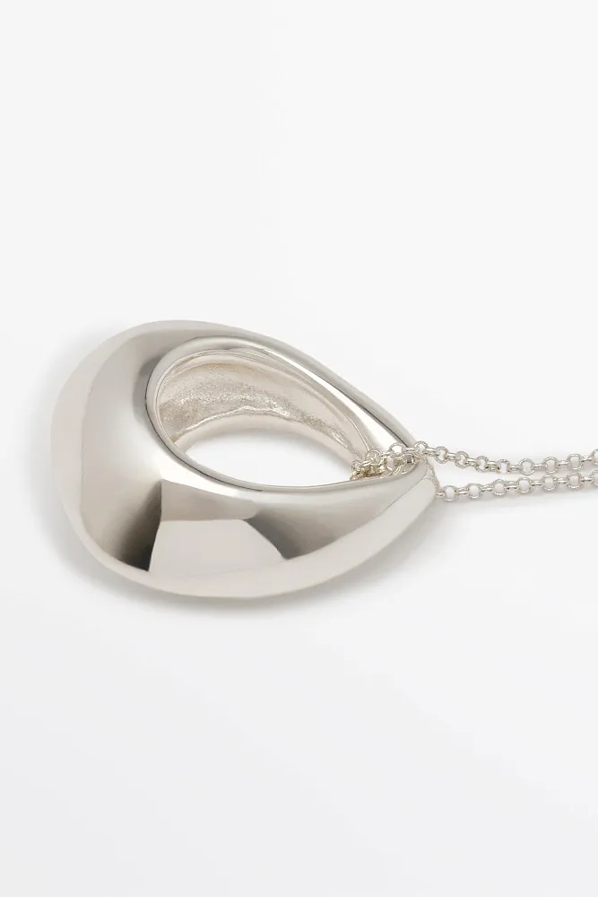 Ожерелье-цепочка с овальной подвеской MASSIMO DUTTI