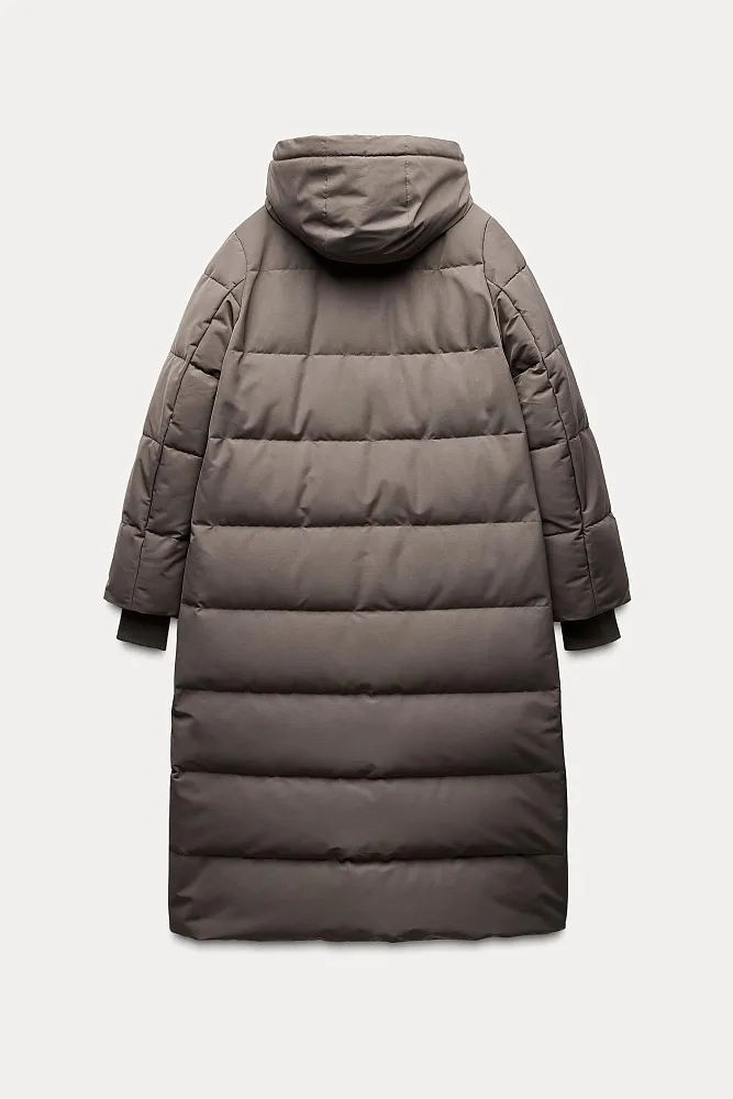Длинный непромокаемый пуховик ZARA