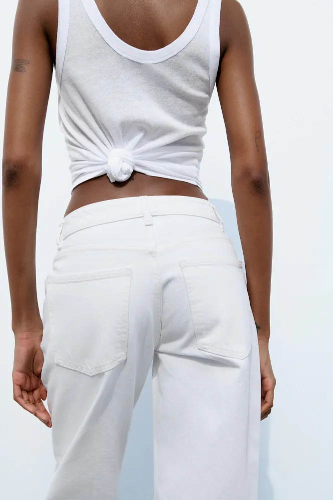 Широкие джинсы TRF со средней посадкой ZARA