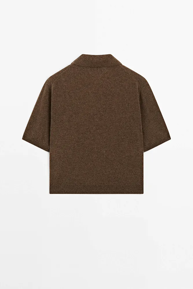 Джемпер-поло из 100% кашемира MASSIMO DUTTI