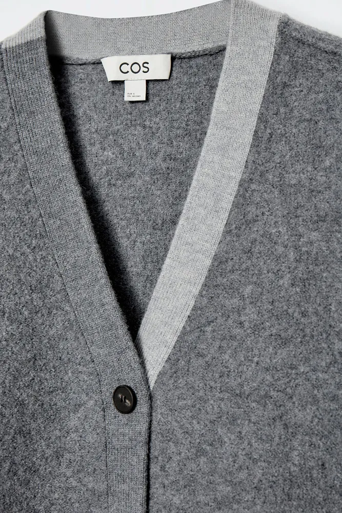 Кардиган из шерсти с v-образным вырезом COS
