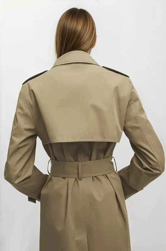 Тренч с поясом MASSIMO DUTTI Тренч с поясом MASSIMO DUTTI