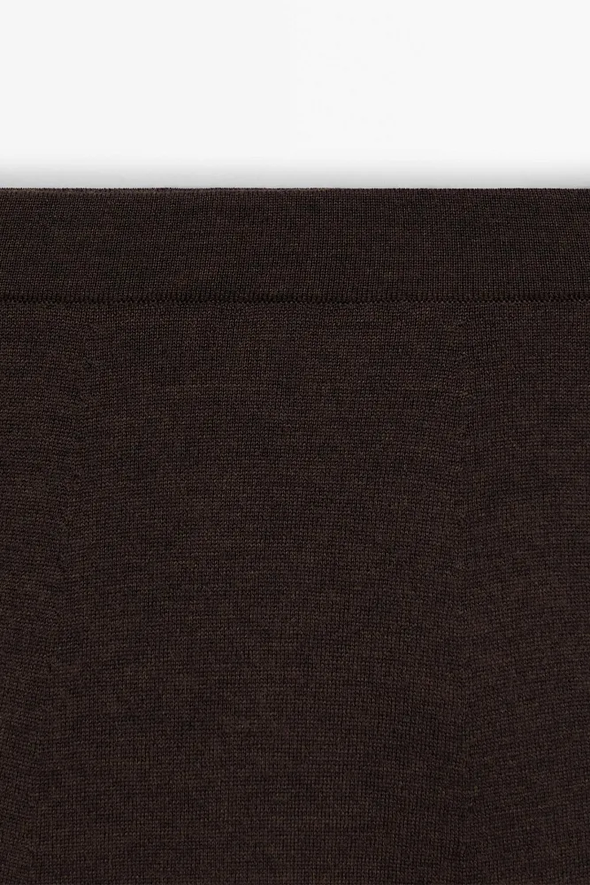 Длинная расклешенная юбка из мериносовой шерсти MASSIMO DUTTI