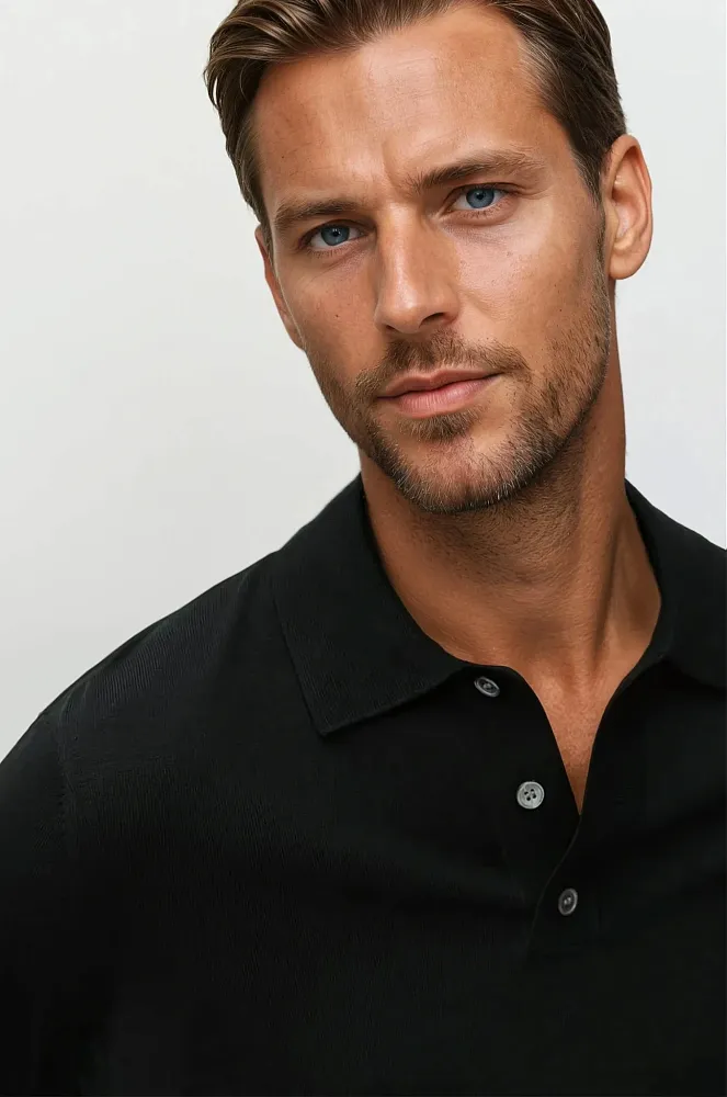 Джемпер-поло из шерсти мериноса ARKET