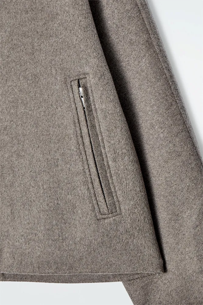 Шерстяное полупальто oversize COS