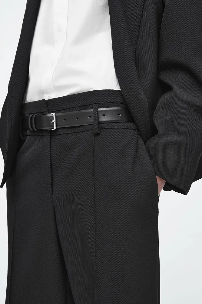 Широкие брюки из шерстяного твила COS