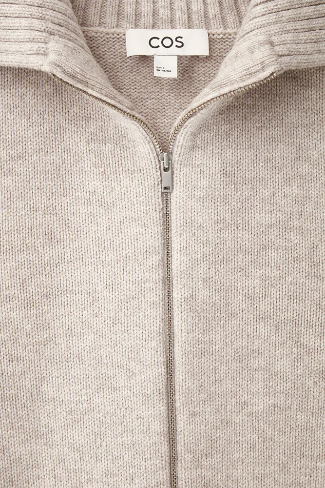 Кардиган из шерсти на молнии COS