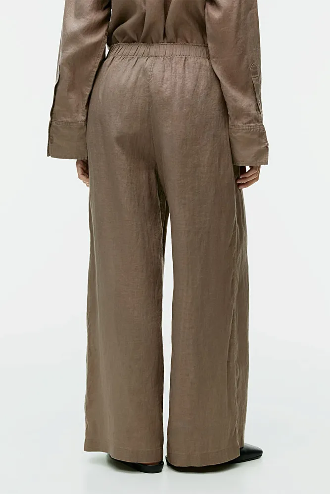 Широкие льняные брюки ARKET