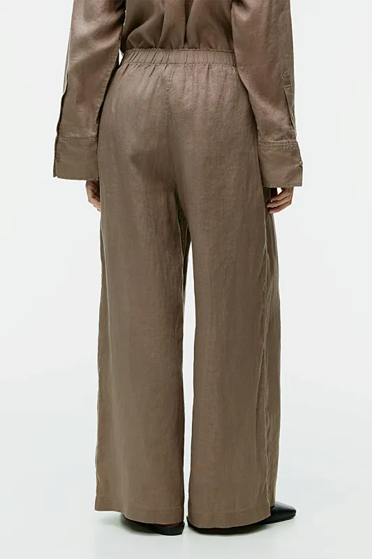 Широкие льняные брюки ARKET Широкие льняные брюки ARKET