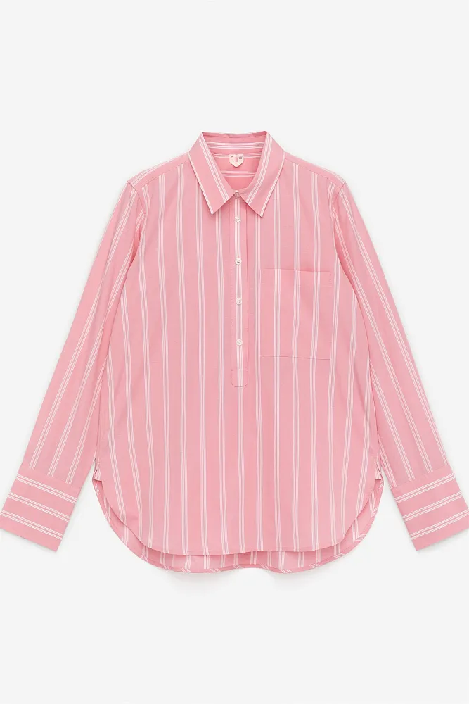 Хлопковая рубашка-поповер ARKET