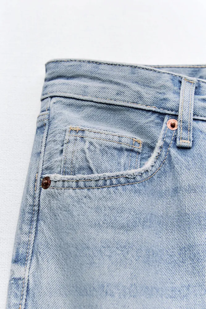 Широкие джинсы TRF со средней посадкой ZARA