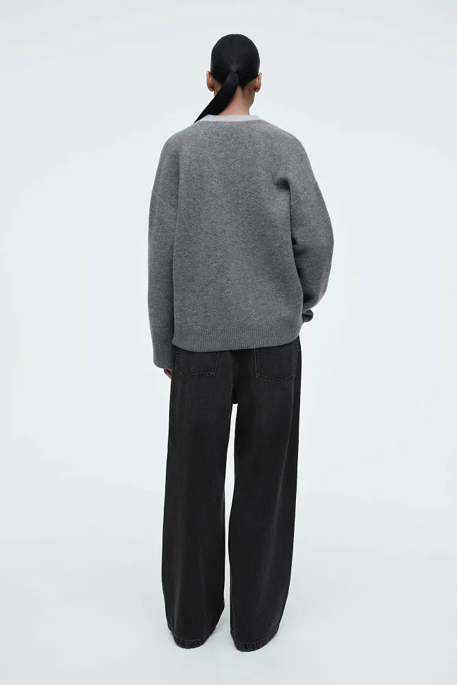 Кардиган из шерсти с v-образным вырезом COS