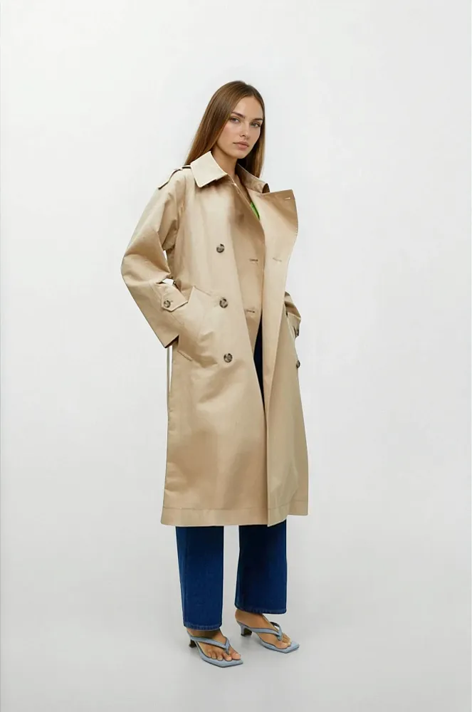 Тренч из льна и хлопка ARKET