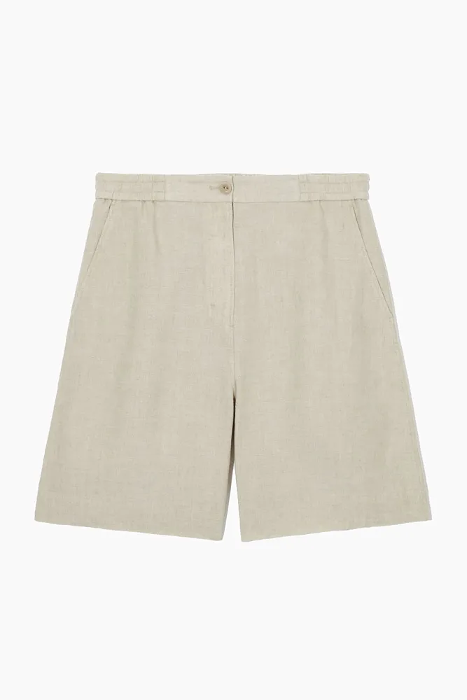 Льняные шорты с эластичным поясом COS