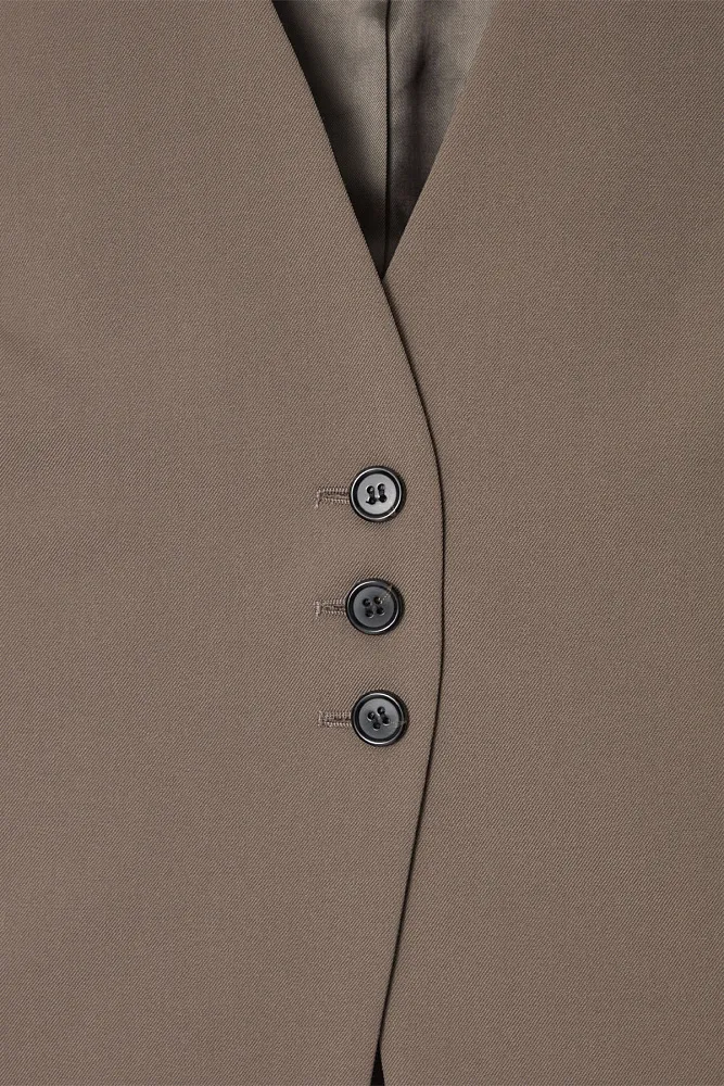 Удлиненный жилет из твила COS