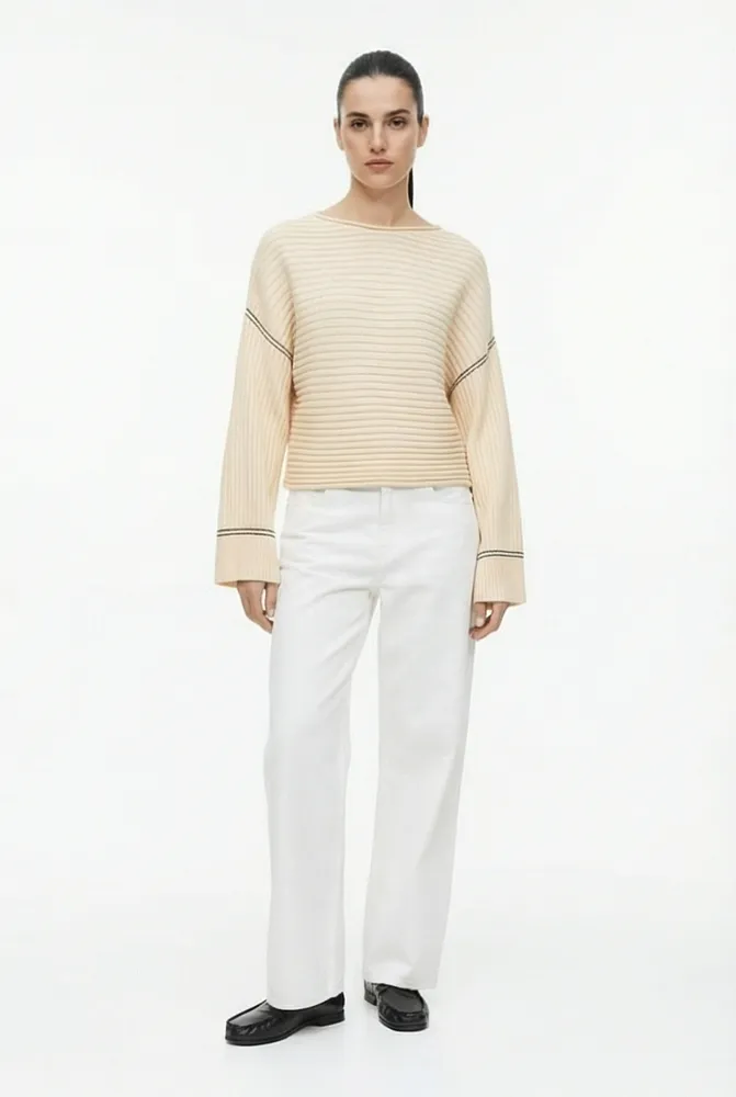 Хлопковый джемпер в рубчик Хлопковый джемпер в рубчик