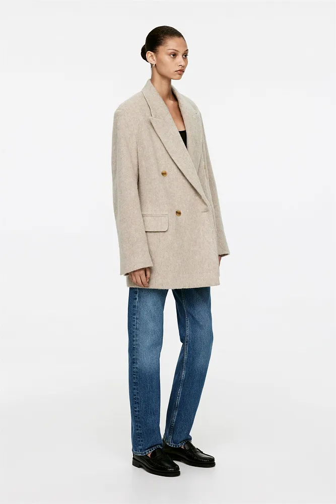 Двубортный пиджак из шерсти ARKET