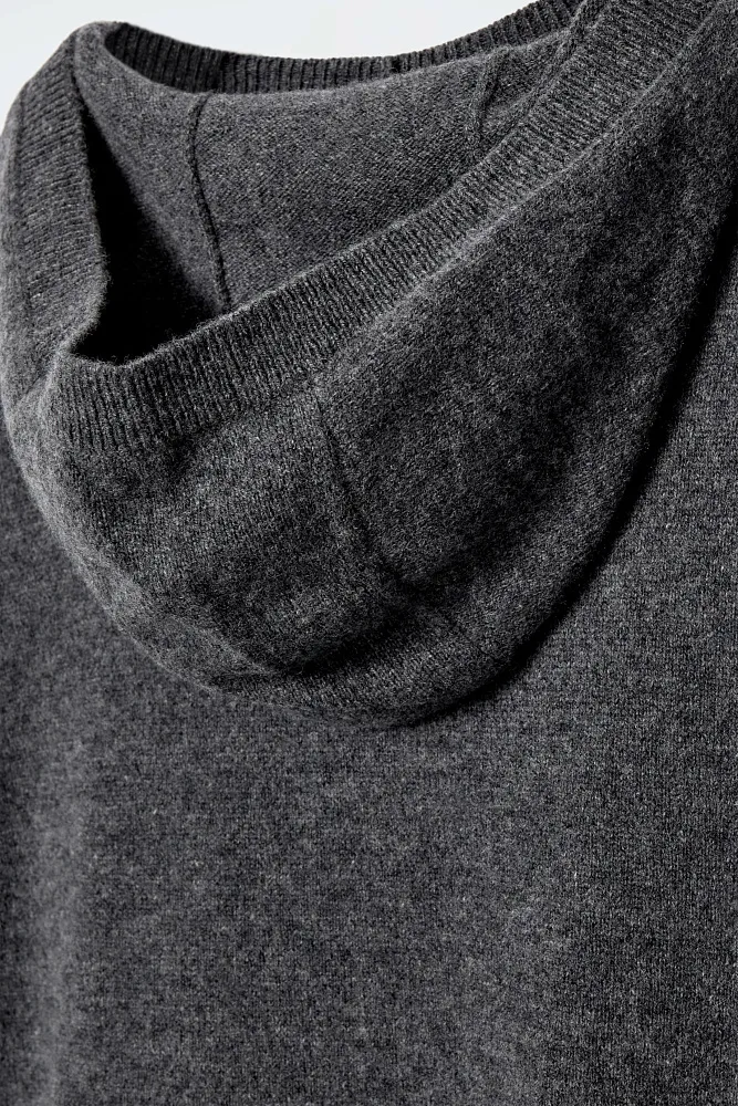 Платье-макси из мериносовой шерсти с капюшоном COS