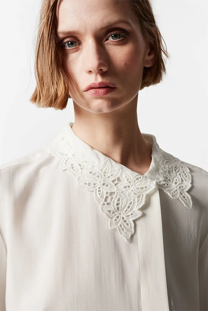 Шелковая блуза с асимметричным воротником & OTHER STORIES