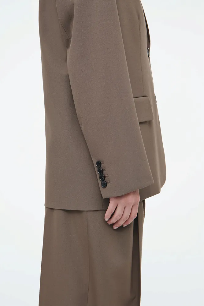 Однобортный пиджак из шерсти COS