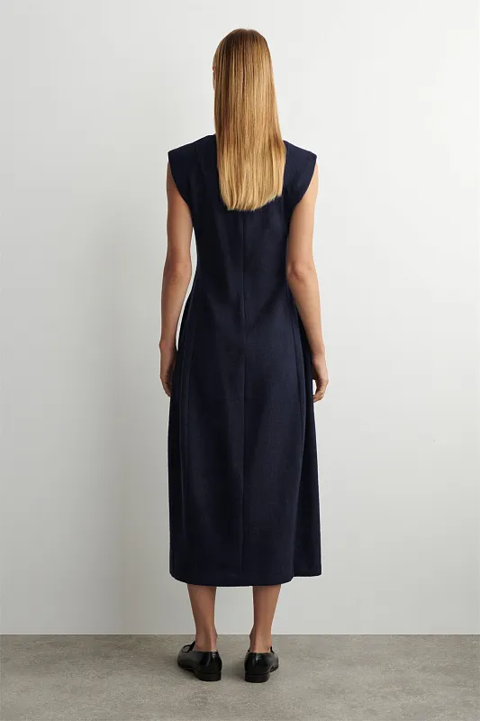 Скульптурное платье-миди из ворсистой шерсти COS Скульптурное платье-миди из ворсистой шерсти COS