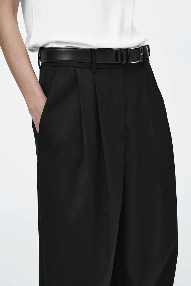 Свободные шерстяные брюки COS