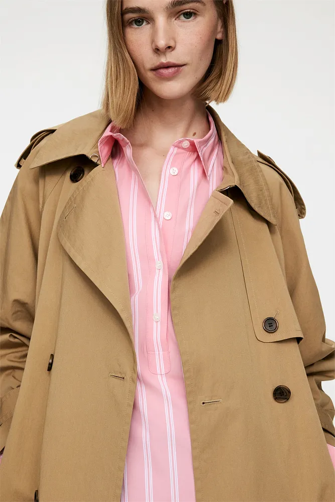 Хлопковая рубашка-поповер ARKET