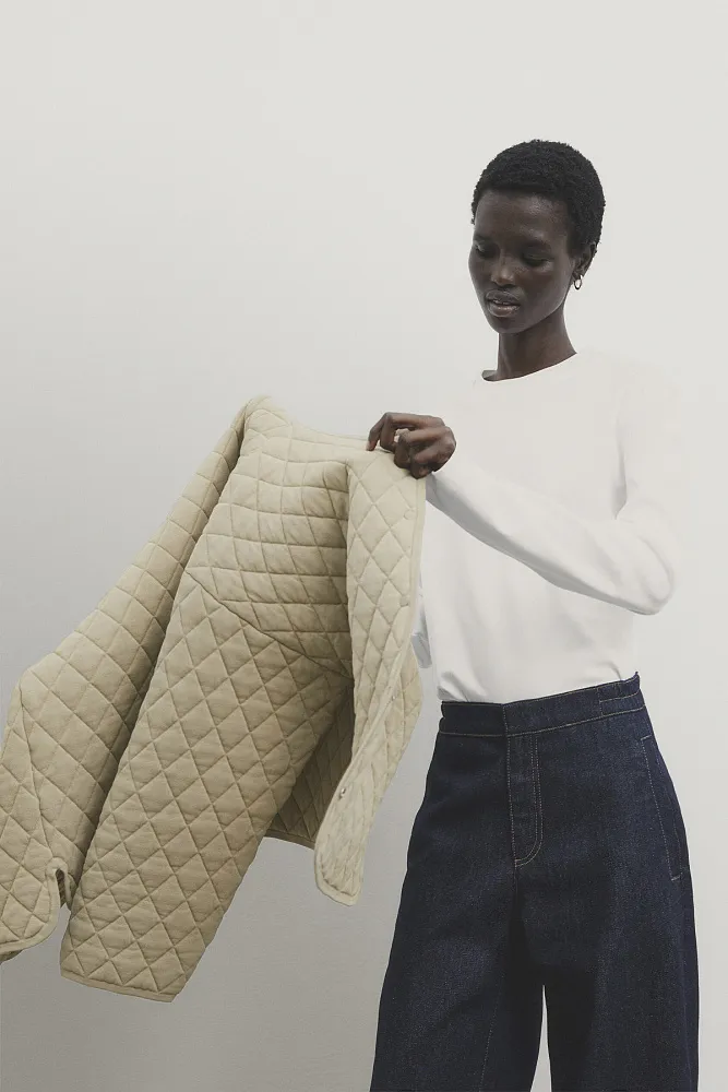 Стеганый бомбер MASSIMO DUTTI