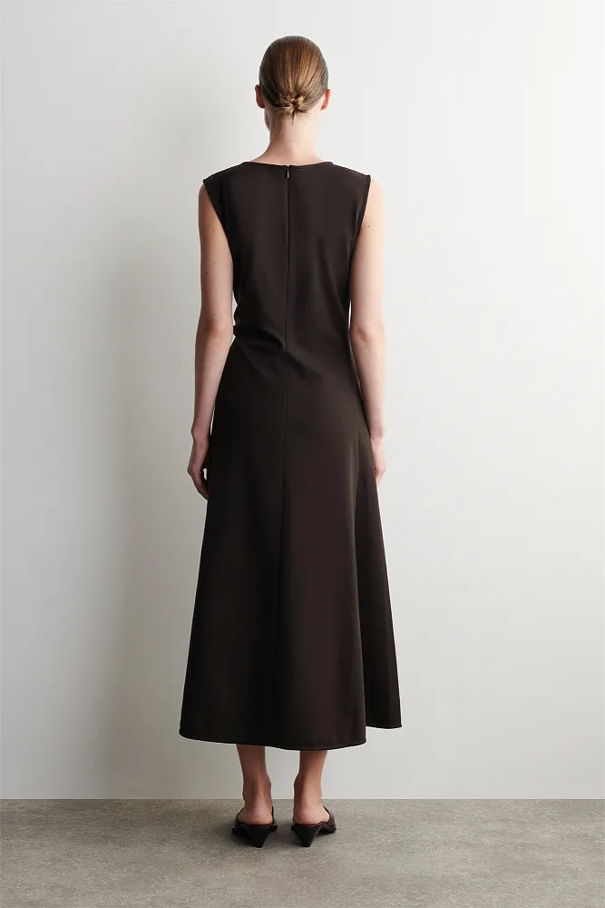 Трикотажное платье миди с крученой деталью COS