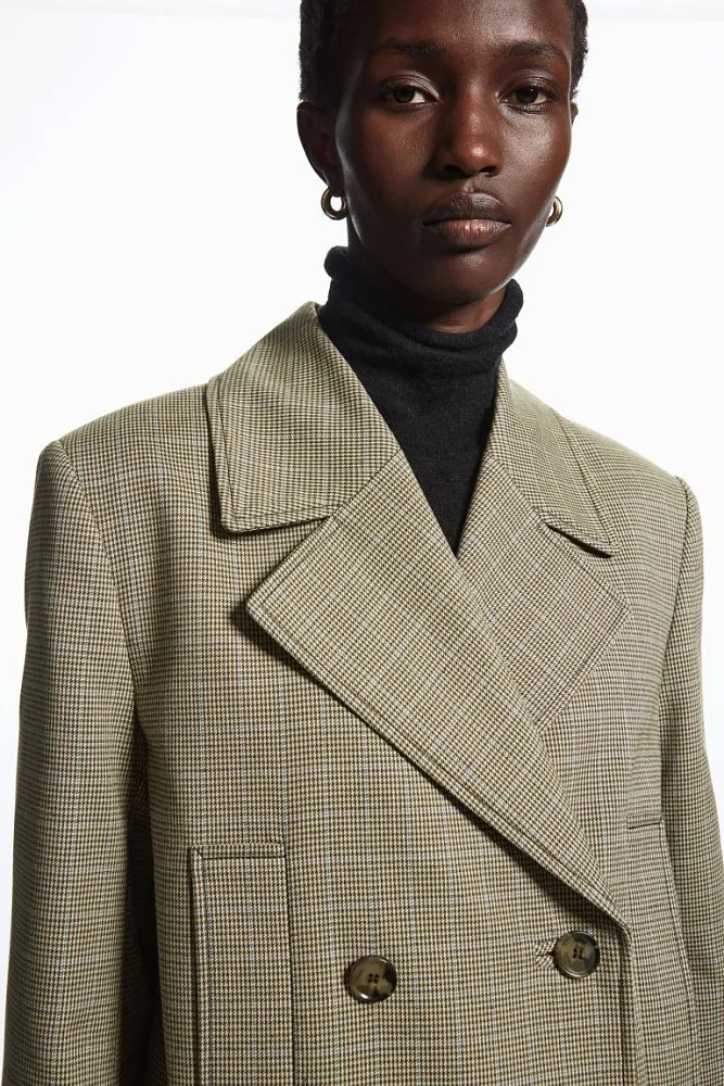 Двубортный пиджак в клетку COS