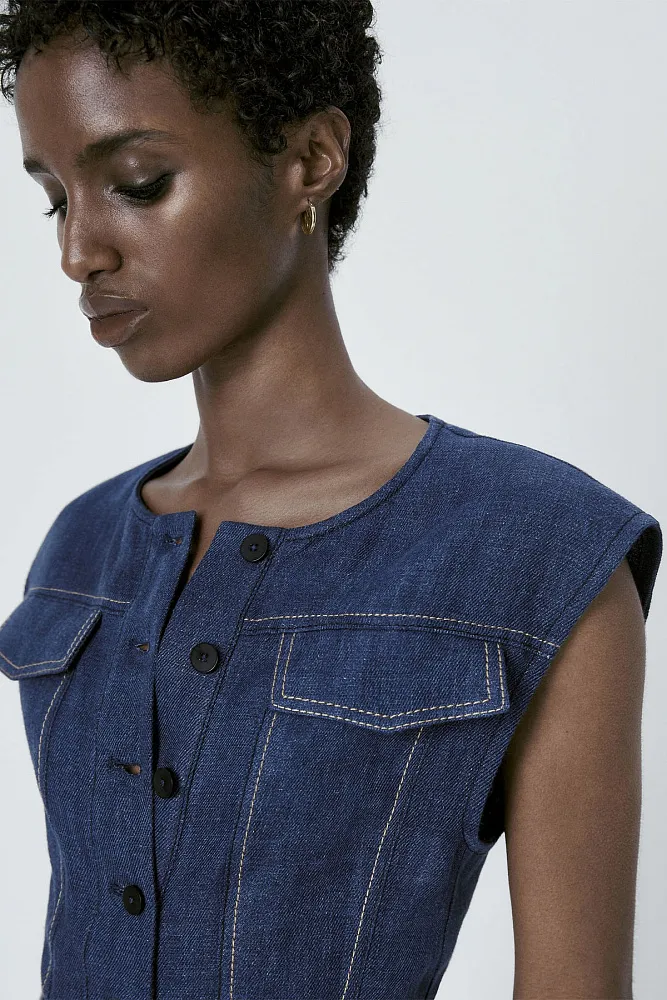 Платье льняное MASSIMO DUTTI