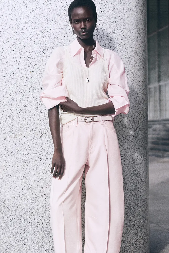 Льняная рубашка свободного кроя COS