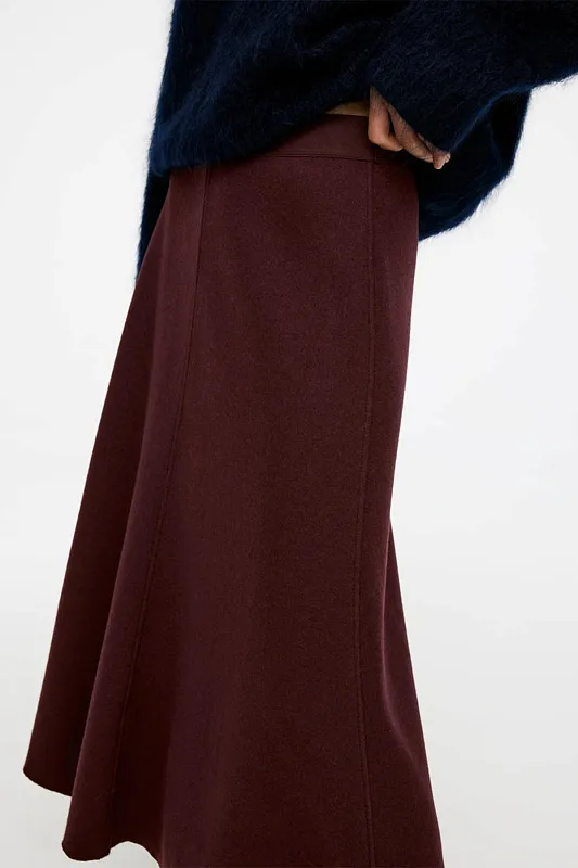 Расклешенная юбка-миди из шерсти ARKET Расклешенная юбка-миди из шерсти ARKET