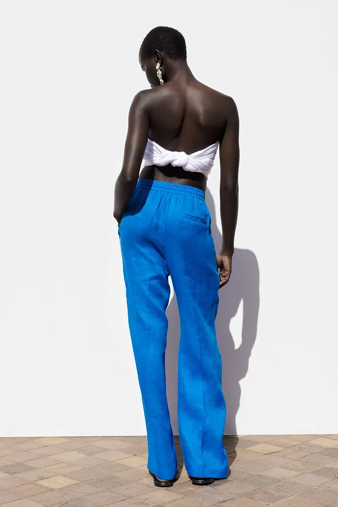 Брюки в пижамном стиле ZARA