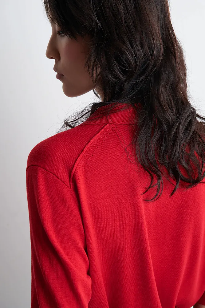 Кардиган-поло из мериносовой шерсти COS