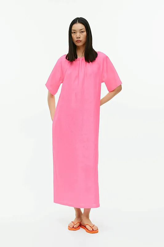 Платье макси из льна