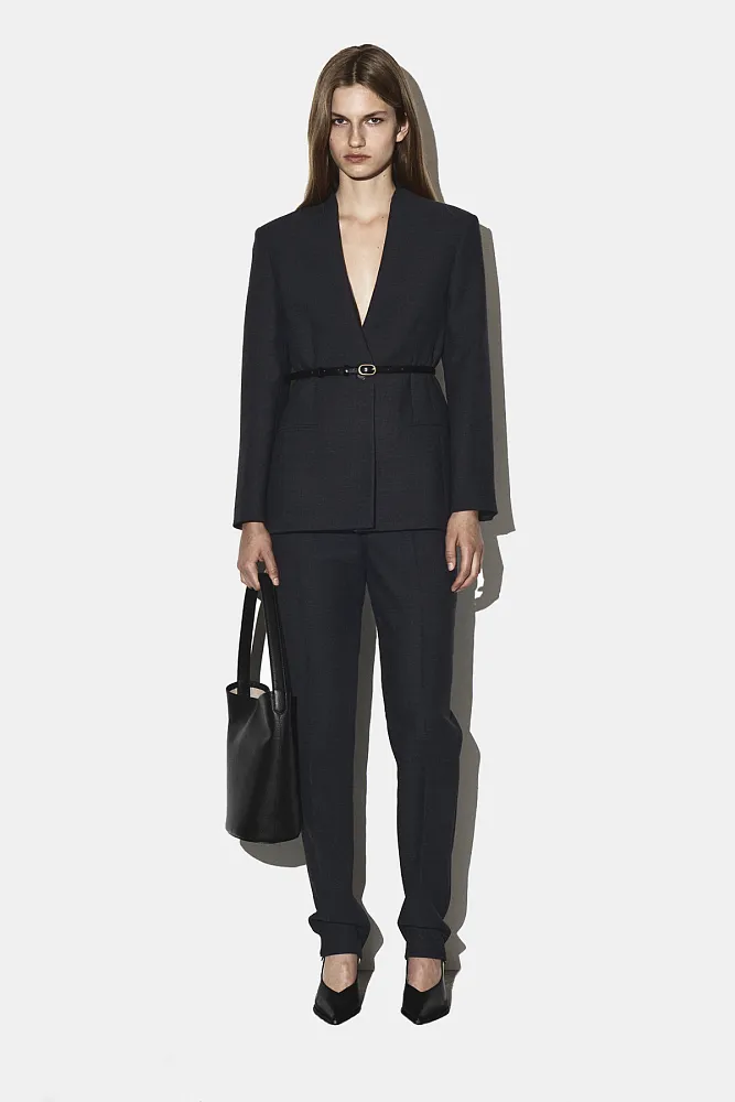 Узкие брюки из смесовой шерсти