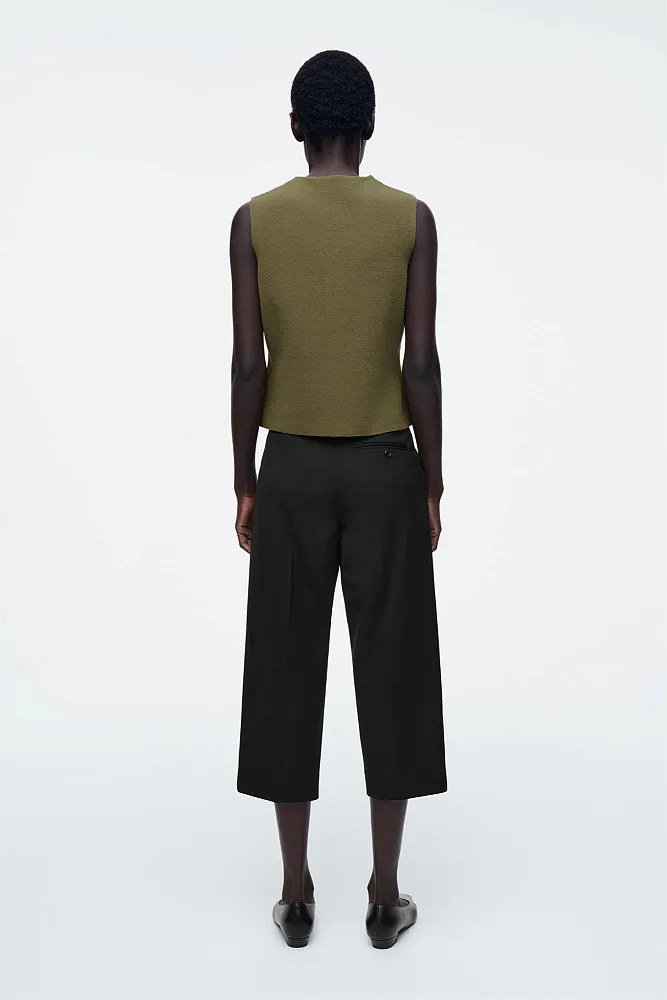 Вязаный хлопковый жилет COS