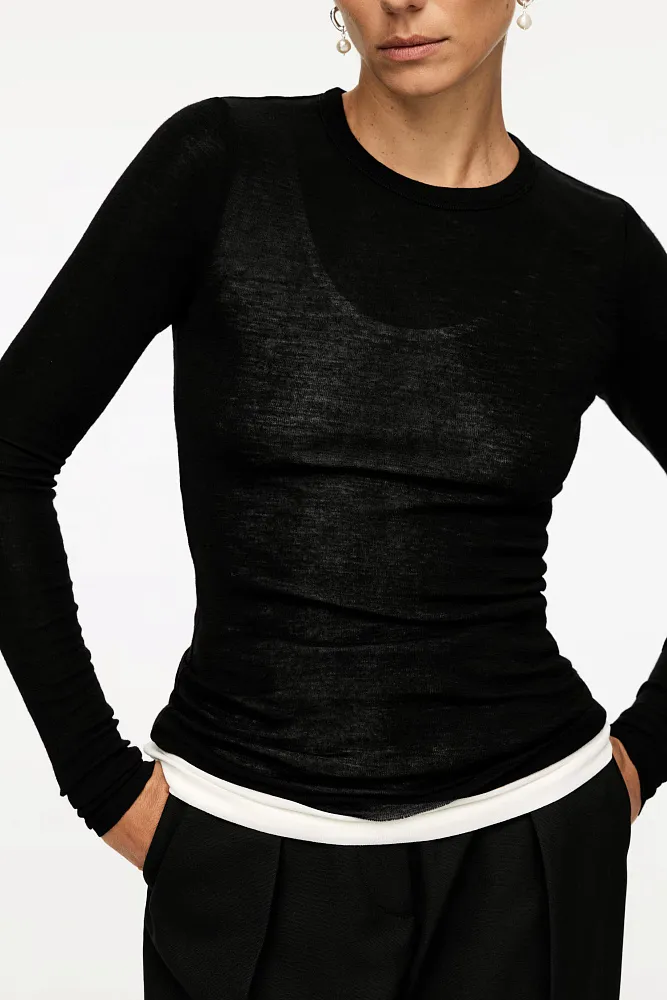 Лонгслив из шерсти мериноса ARKET
