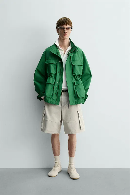 Куртка свободного кроя с карманами ZARA Куртка свободного кроя с карманами ZARA