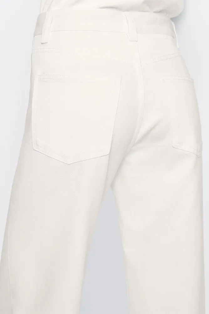 Широкие джинсы с высокой посадкой MASSIMO DUTTI