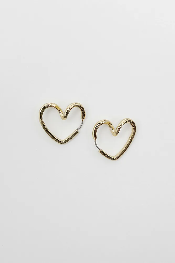 Серьги-кольца в форме сердца Серьги-кольца в форме сердца
