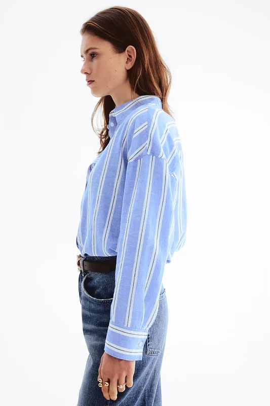 Рубашка свободного кроя из смесового льна H&M Premium Selection Рубашка свободного кроя из смесового льна H&M Premium Selection