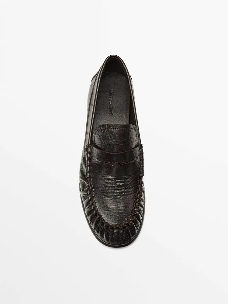 Кожаные лоферы MASSIMO DUTTI