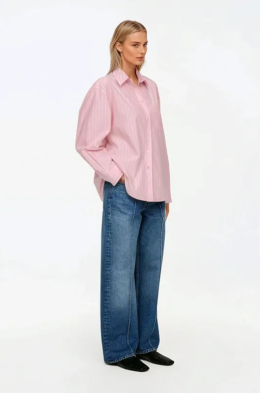 Рубашка oversize из хлопка ARKET Рубашка oversize из хлопка ARKET