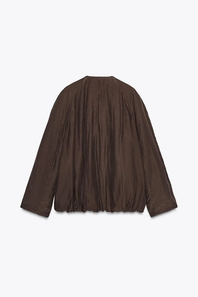 Стеганая куртка с карманами ZARA