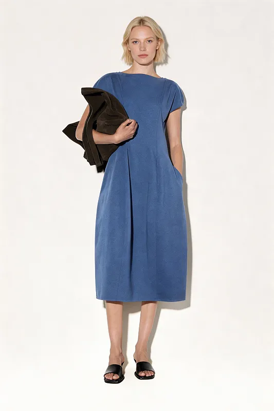 Скульптурное платье-миди из джерси