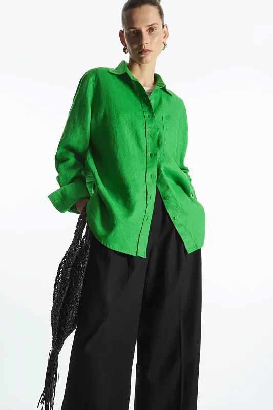 Льняная рубашка oversize COS  