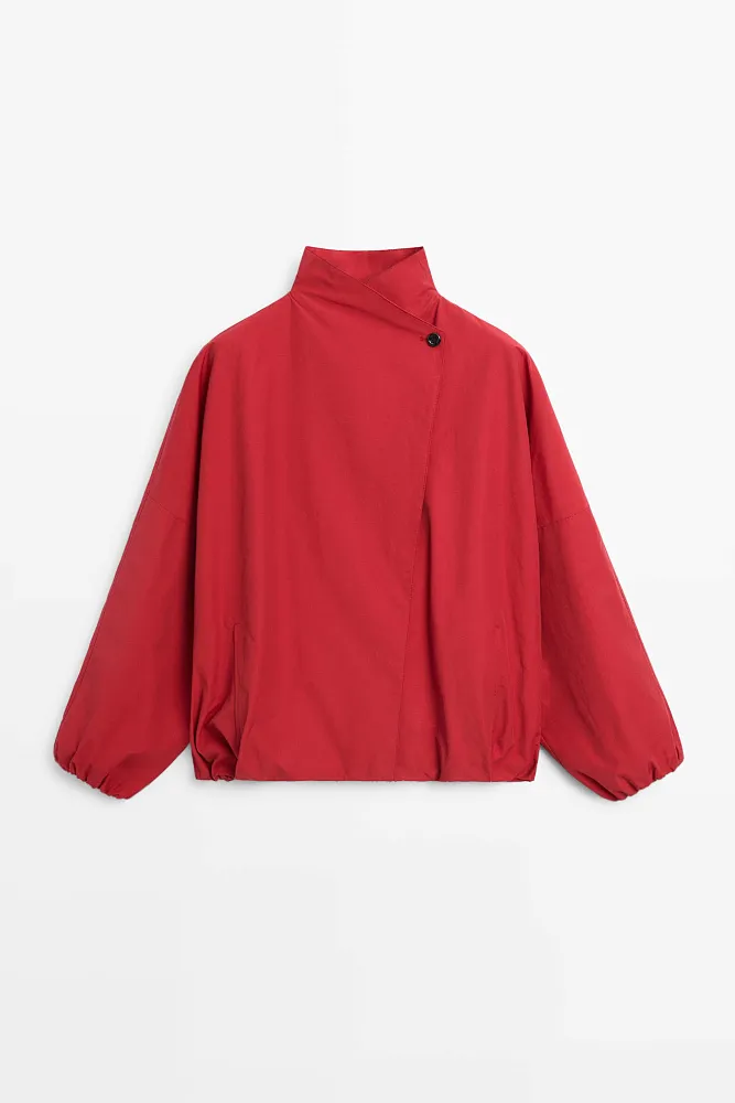 Куртка из технической ткани с хлопком MASSIMO DUTTI